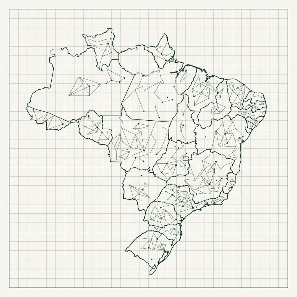 Blueprint do Mapa do Brasil